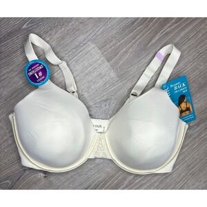 Vanity Fair Women's Smoothing Lightly Lined Ivory Underwire Bra Size 36D NEW
